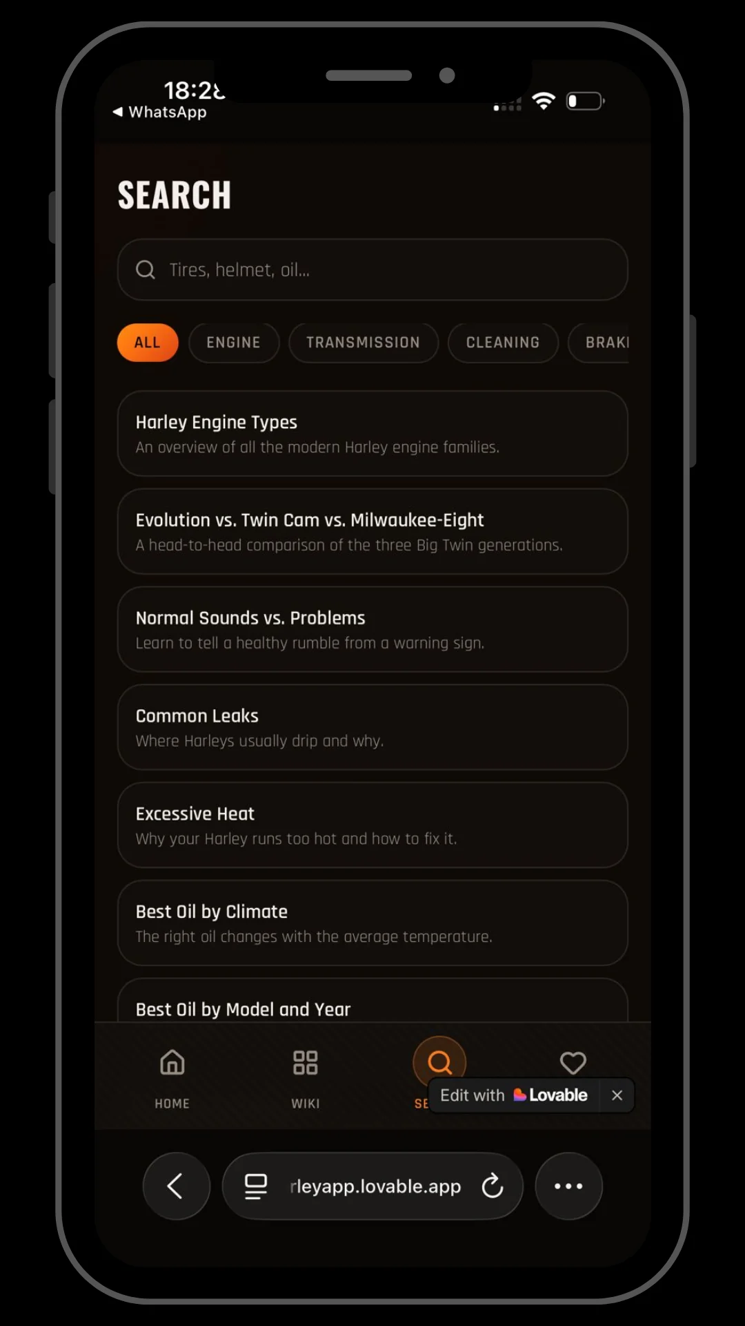Instant search across every fix and tip.